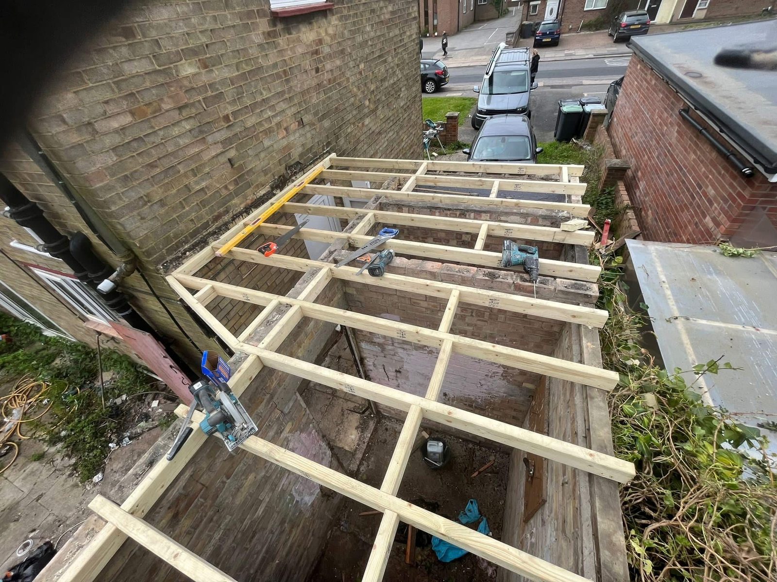 New structural joists installed