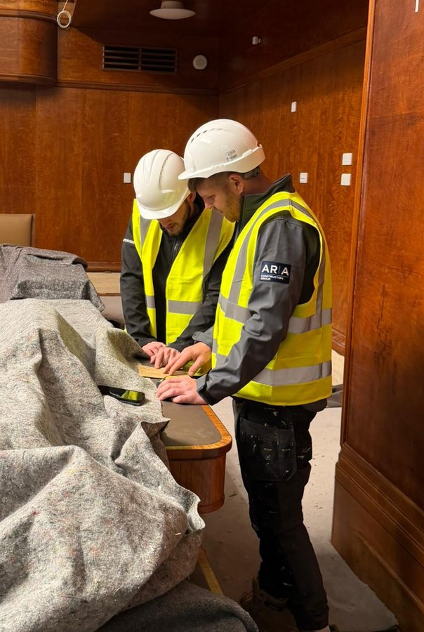 ARIA team on site during a commercial fit-out